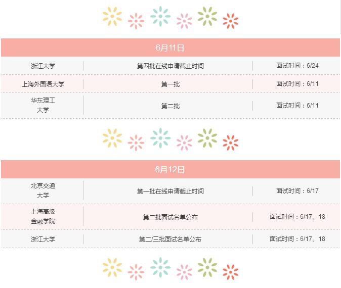6月上旬，你不可錯(cuò)過的MBA院校招生信息！